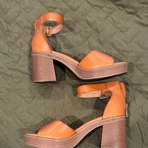 TORRID Tan Block Heel Sandals wide width